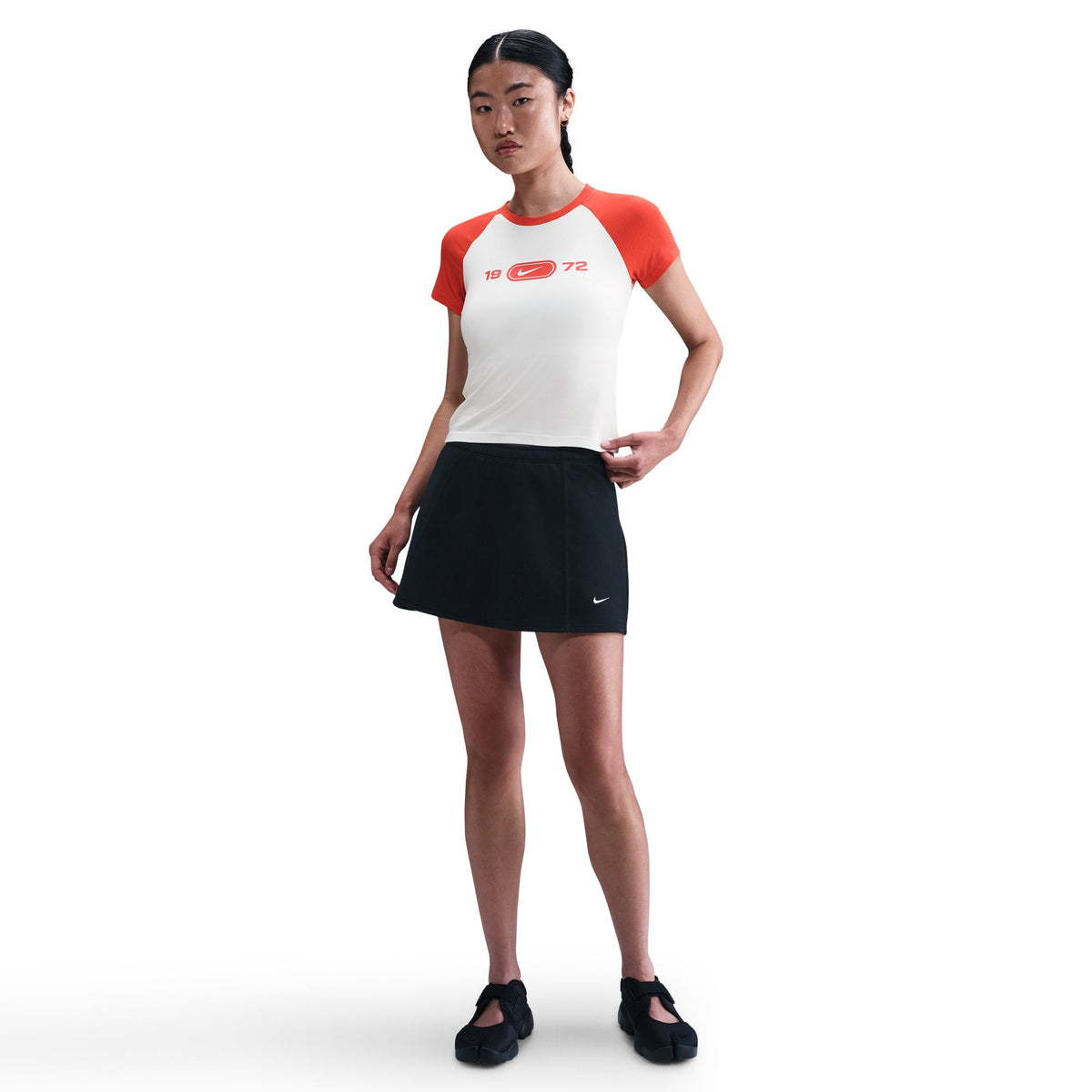 Áo Tay Ngắn Thể Thao Thời Trang Nữ Nike As W Nsw Nk Chll Knt Tee Rgln