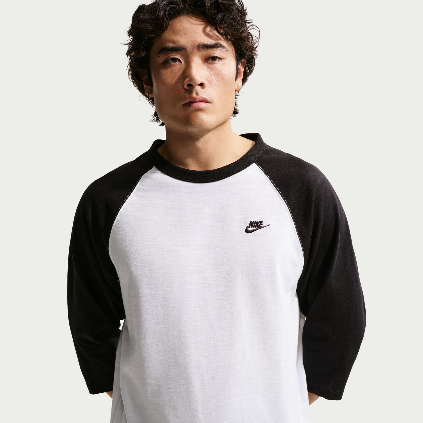 Áo Tay Ngắn Thể Thao Thời Trang Nam Nike As M Nk Club 3/4 Raglan Top