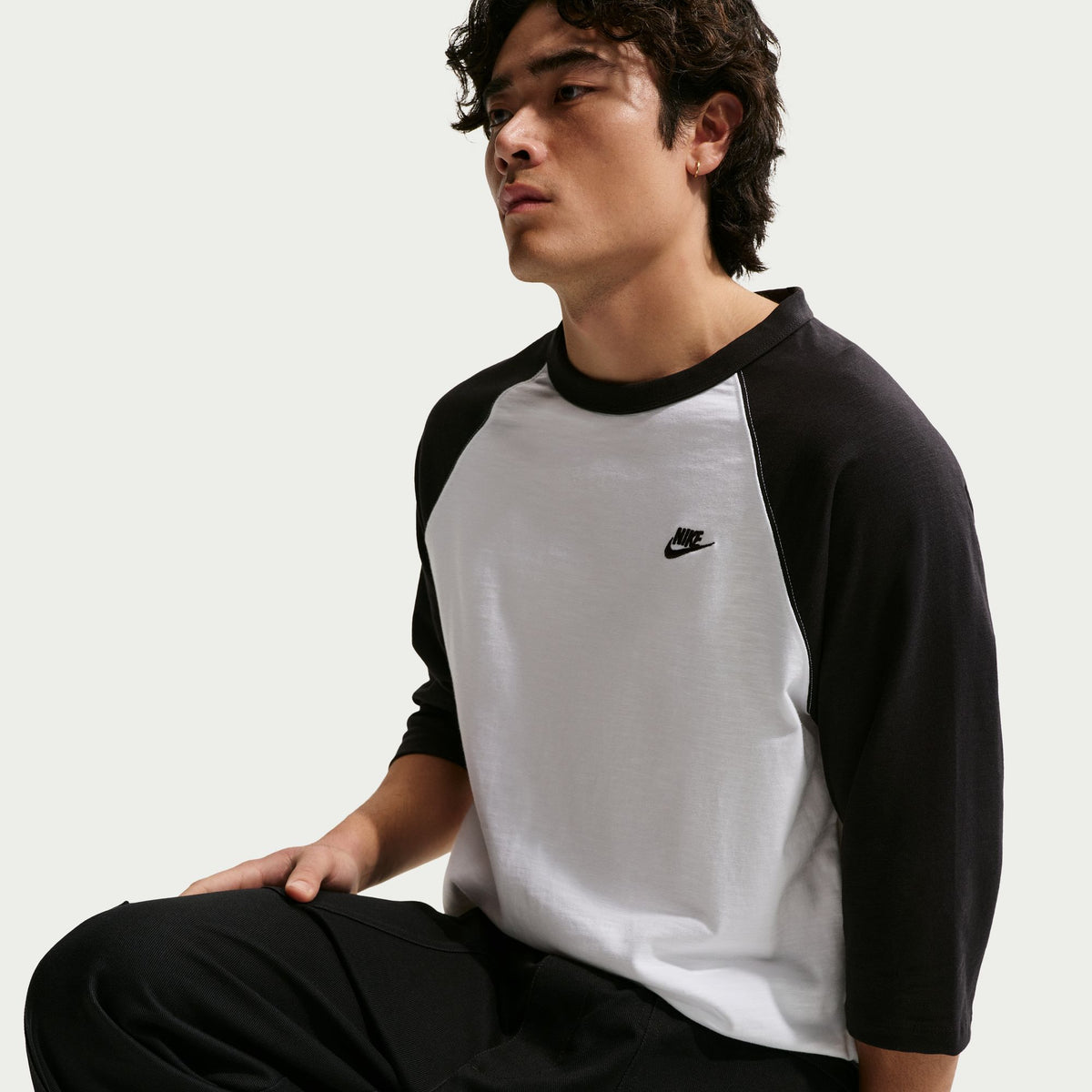 Áo Tay Ngắn Thể Thao Thời Trang Nam Nike As M Nk Club 3/4 Raglan Top