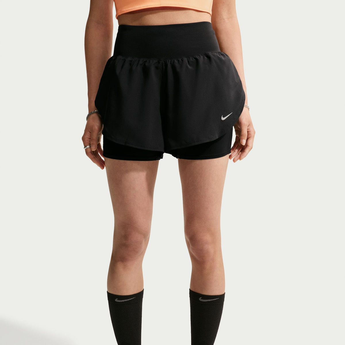 Quần Ngắn Thể Thao Chạy Bộ Nữ Nike As W Nk Flow Df Hr 2N1 Shrt