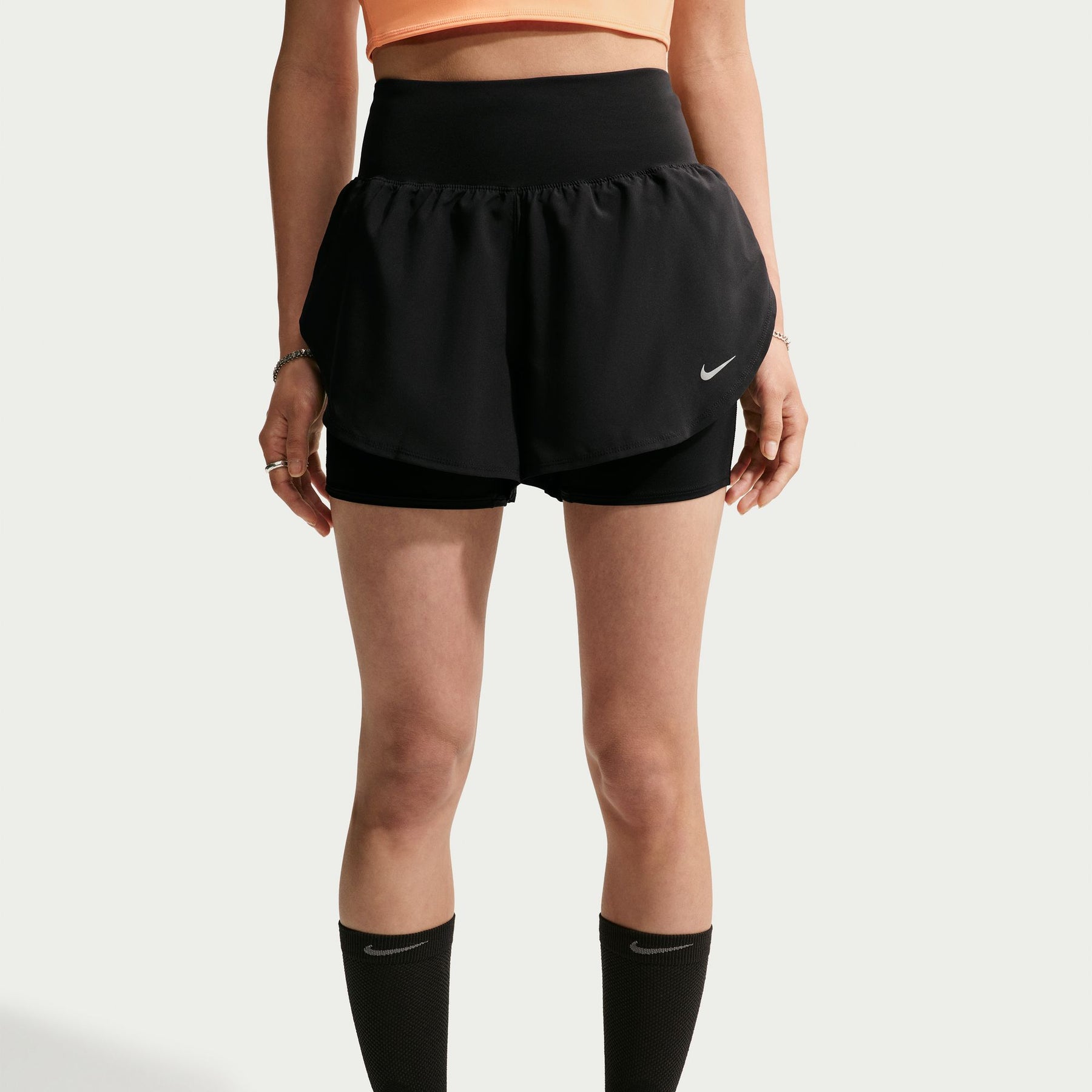 Quần Ngắn Thể Thao Chạy Bộ Nữ Nike As W Nk Flow Df Hr 2N1 Shrt