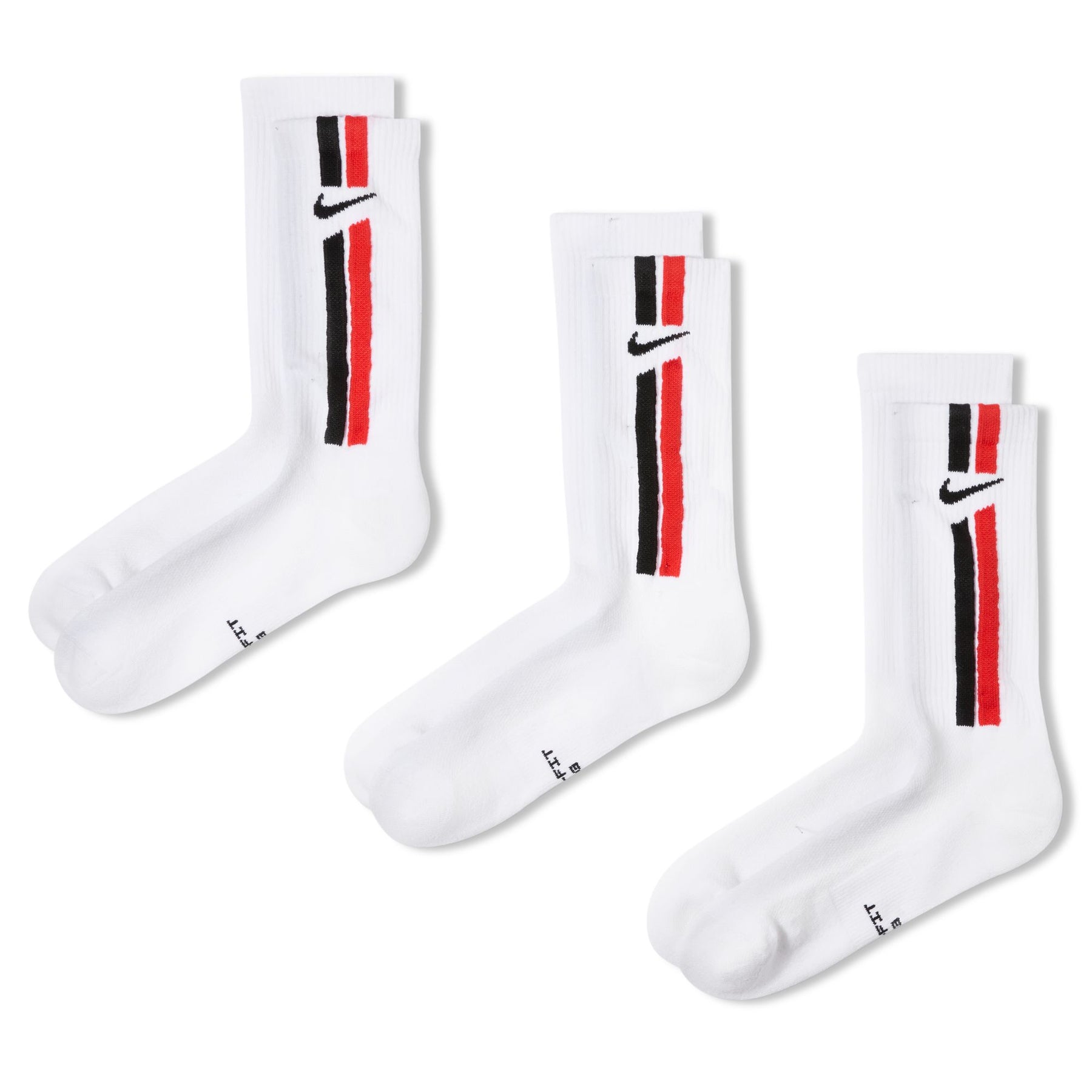Vớ Thể Thao Thời Trang Unisex Nike U Nk Ed Elvd Crw 3P Stripe 144 (3 Đôi)