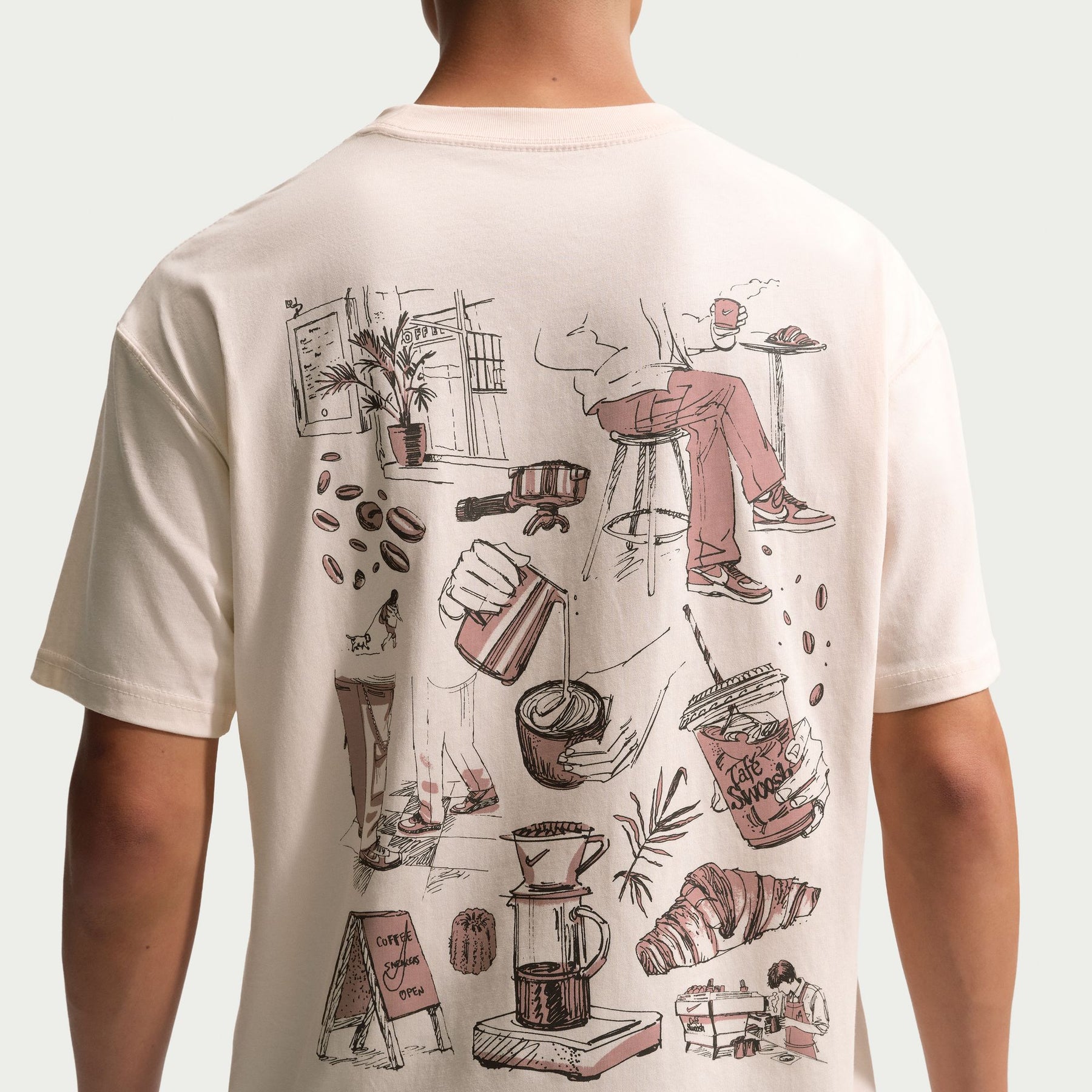 Áo Tay Ngắn Thể Thao Thời Trang Nam Nike As U Nsw Tee Lse Cafe Swoosh I