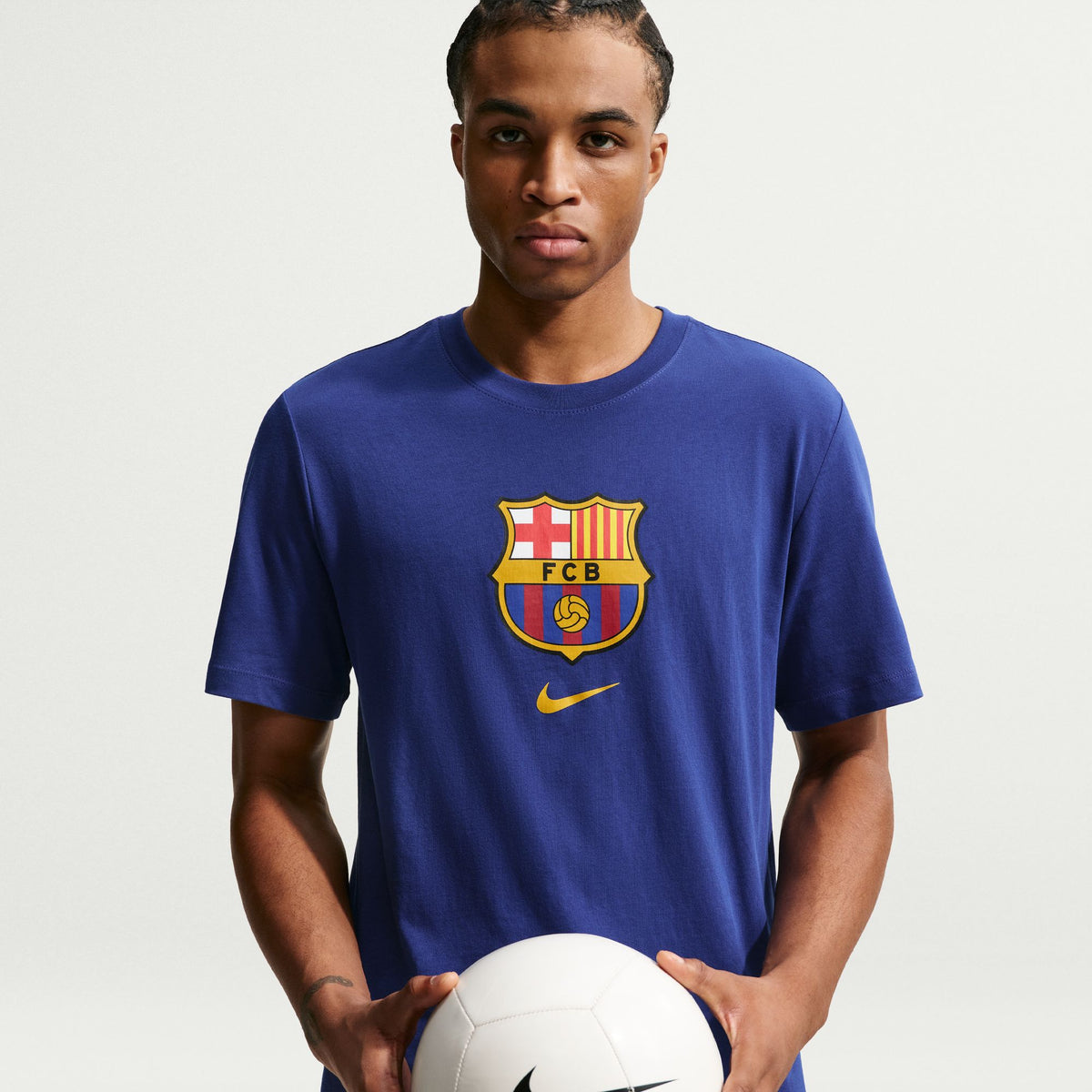 Áo Tay Ngắn Thể Thao Bóng Đá Nam Nike Fcb M Nk Crest Tee