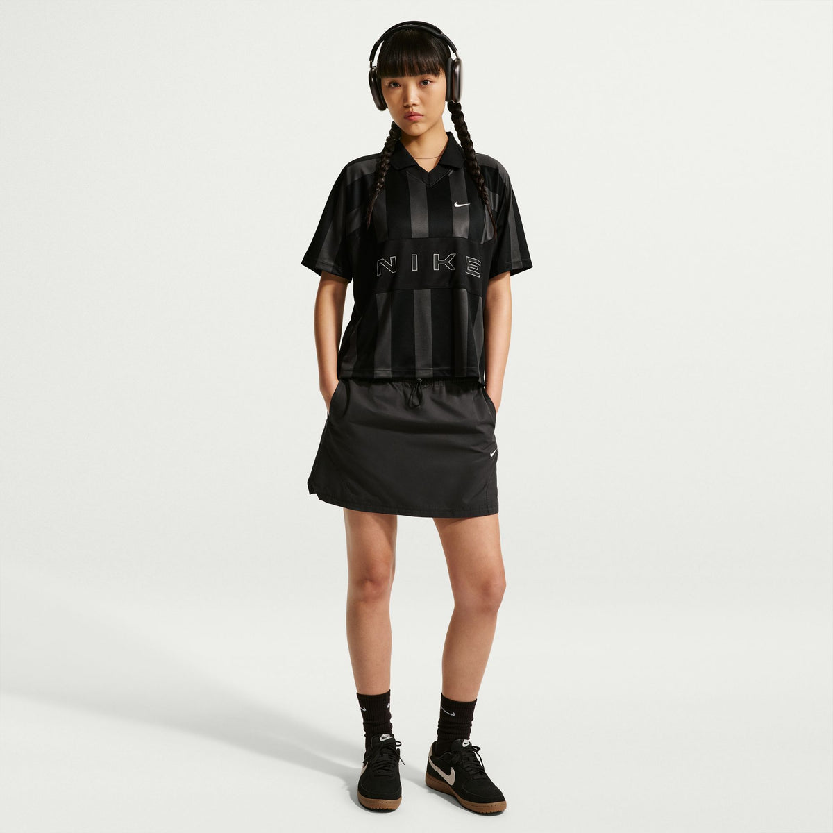 Áo Tay Ngắn Thể Thao Thời Trang Nữ Nike As W Nsw Street Oversized Ss Strp Jsy