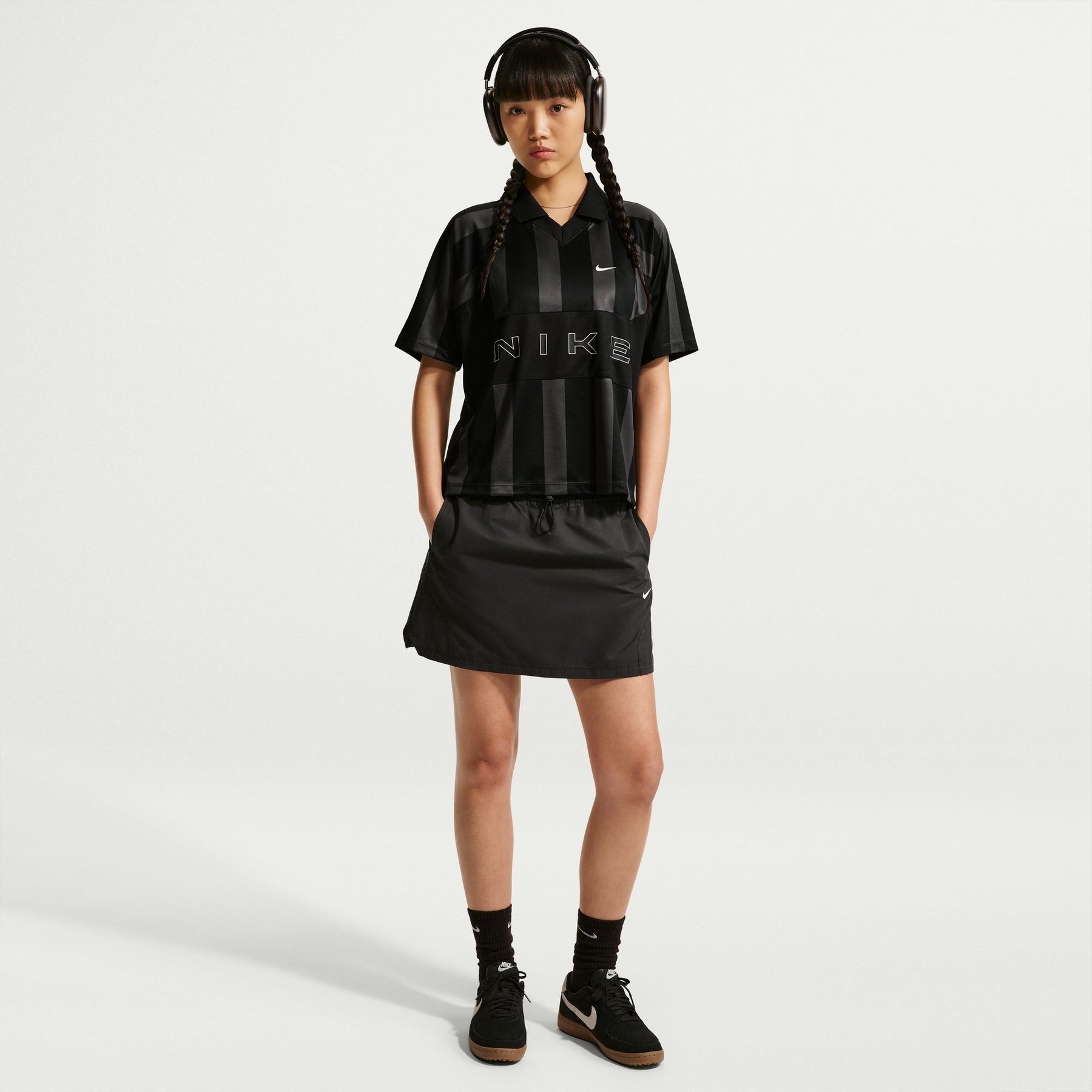 Áo Tay Ngắn Thể Thao Thời Trang Nữ Nike As W Nsw Street Oversized Ss Strp Jsy