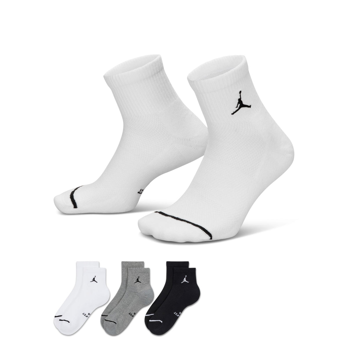 Vớ Thể Thao Thời Trang Unisex Nike U J Ed Elvd Ankle 3Pr - 144 (3 Đôi)