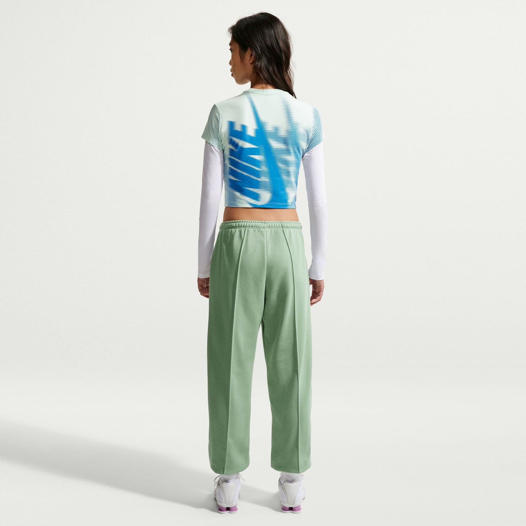 Áo Tay Ngắn Thể Thao Thời Trang Nữ Nike As W Nsw Chll Knt Crop Oc9 Tee