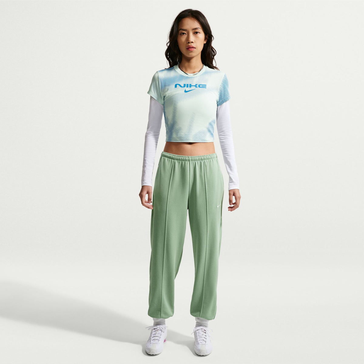 Áo Tay Ngắn Thể Thao Thời Trang Nữ Nike As W Nsw Chll Knt Crop Oc9 Tee