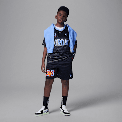 Quần Ngắn Thể Thao Bé Trai Nike Jordan Jdb Customized Air Flame Short