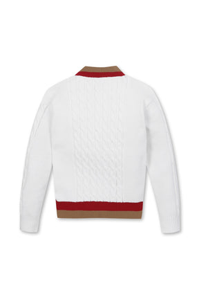 Áo Golf Nữ WAAC Women Cable Knit V-Neck Sweater