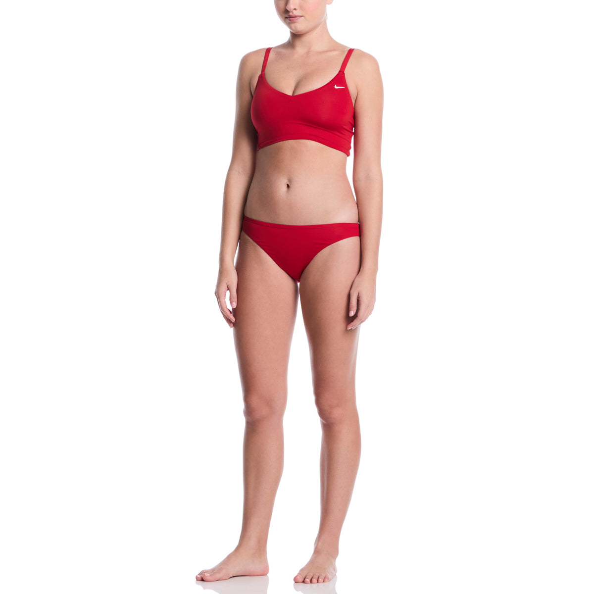 Áo Bơi Thể Thao Nữ Nike Swim V-Neck Midkini (Có Đệm Ngực)
