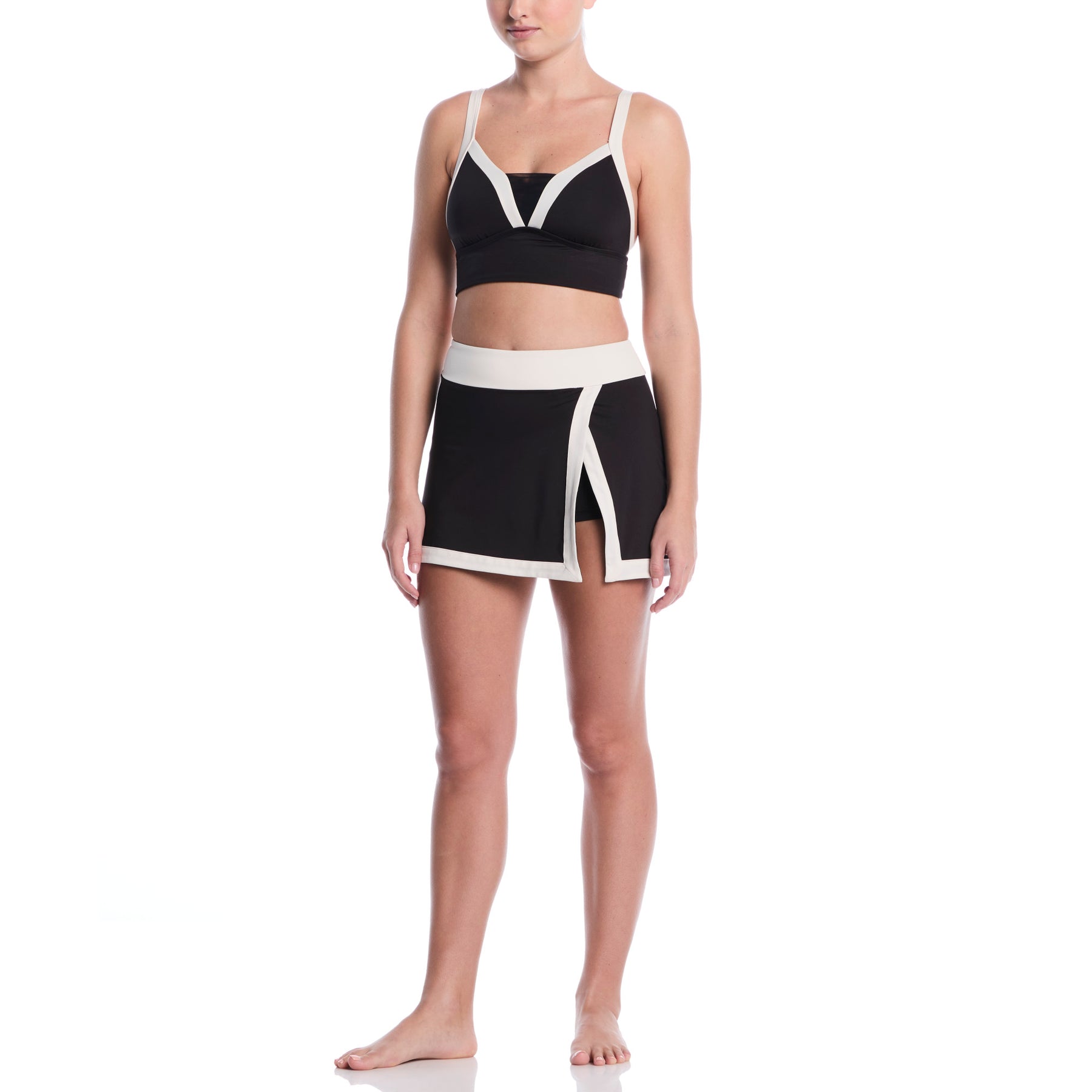 Áo Bơi Thể Thao Nữ Nike Swim Color Block Midkini (Có Đệm Ngực)