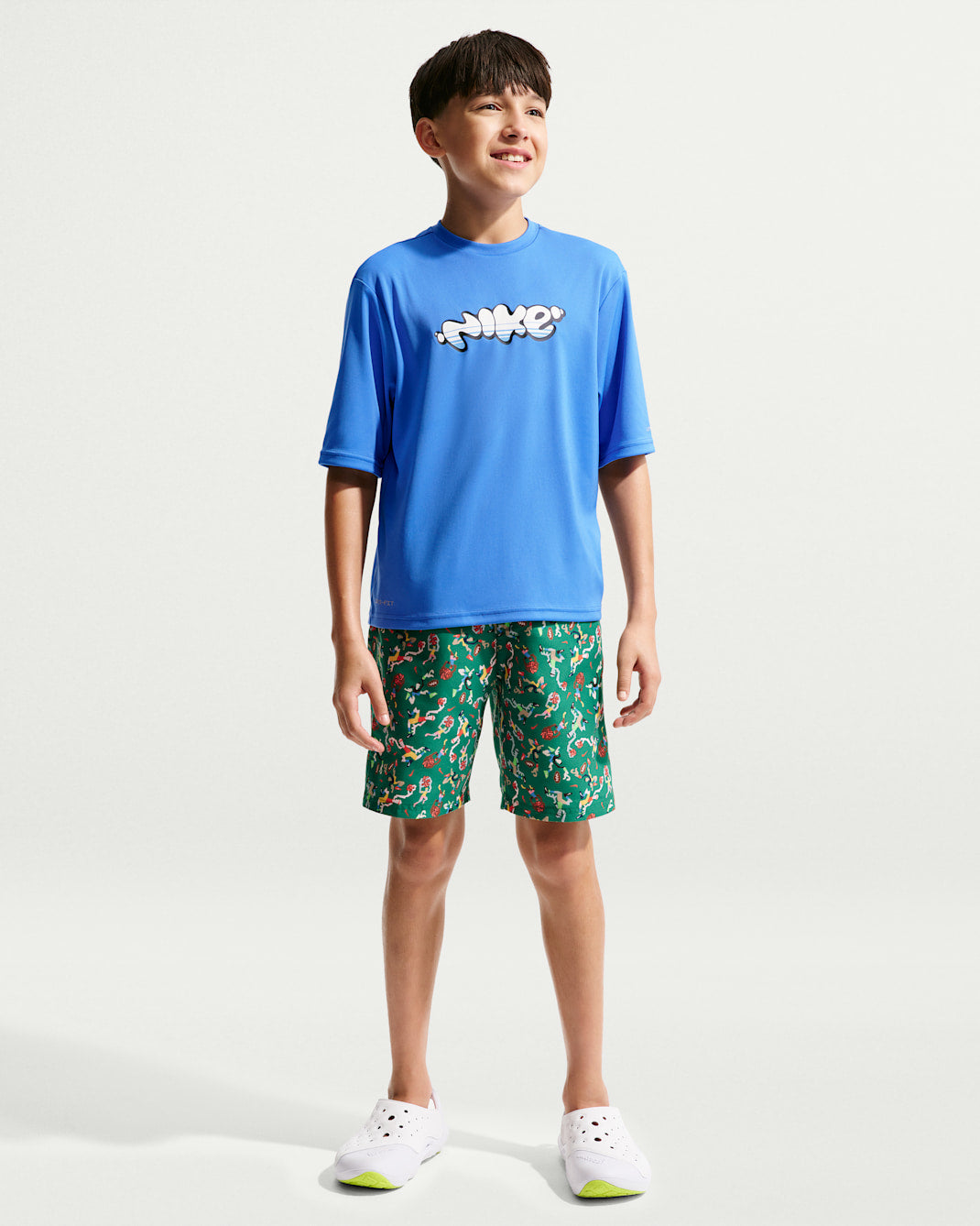 Áo  Bơi Thể Thao Bé Trai Nike Swim Hydroguard Short Sleeve Top