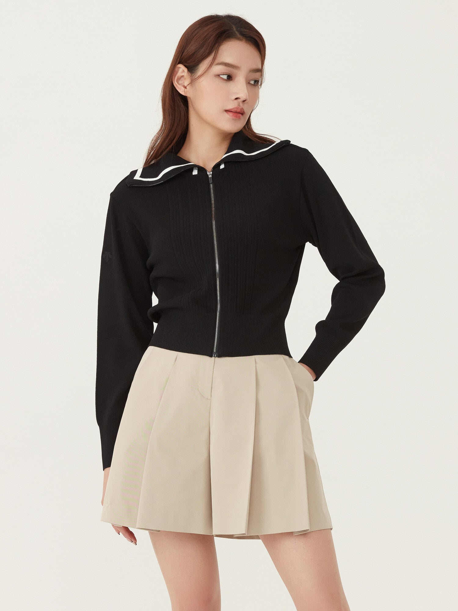 Áo Khoác Golf DESCENTE Nữ Wide Collar Cardigan