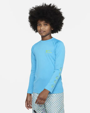 Áo Bi Bé Trai Nike Swim Long Sleeve Hydrogua Xanh Dng / L