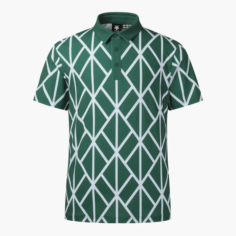Áo Golf Descente Nam Spirit Front Patterned Short Sleeve T-Shirt Xanh Lá / S
