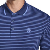 Áo Polo Tay Ngn Th Thao G/Fore Nam Perforated Wide Stripe Xanh Mc / L Golf