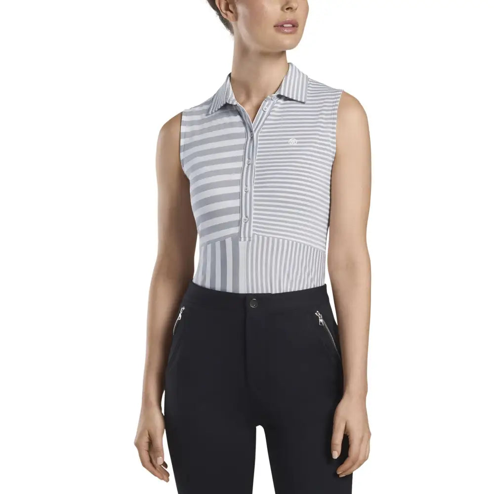 Áo Polo Tay Ngn Th Thao G/Fore N Perforated Stripe Slvless Golf