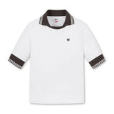 Áo Th Thao N Waac Ribbed Ss Collar Neck T-Shirts Trng / 2 Tay Ngn Golf