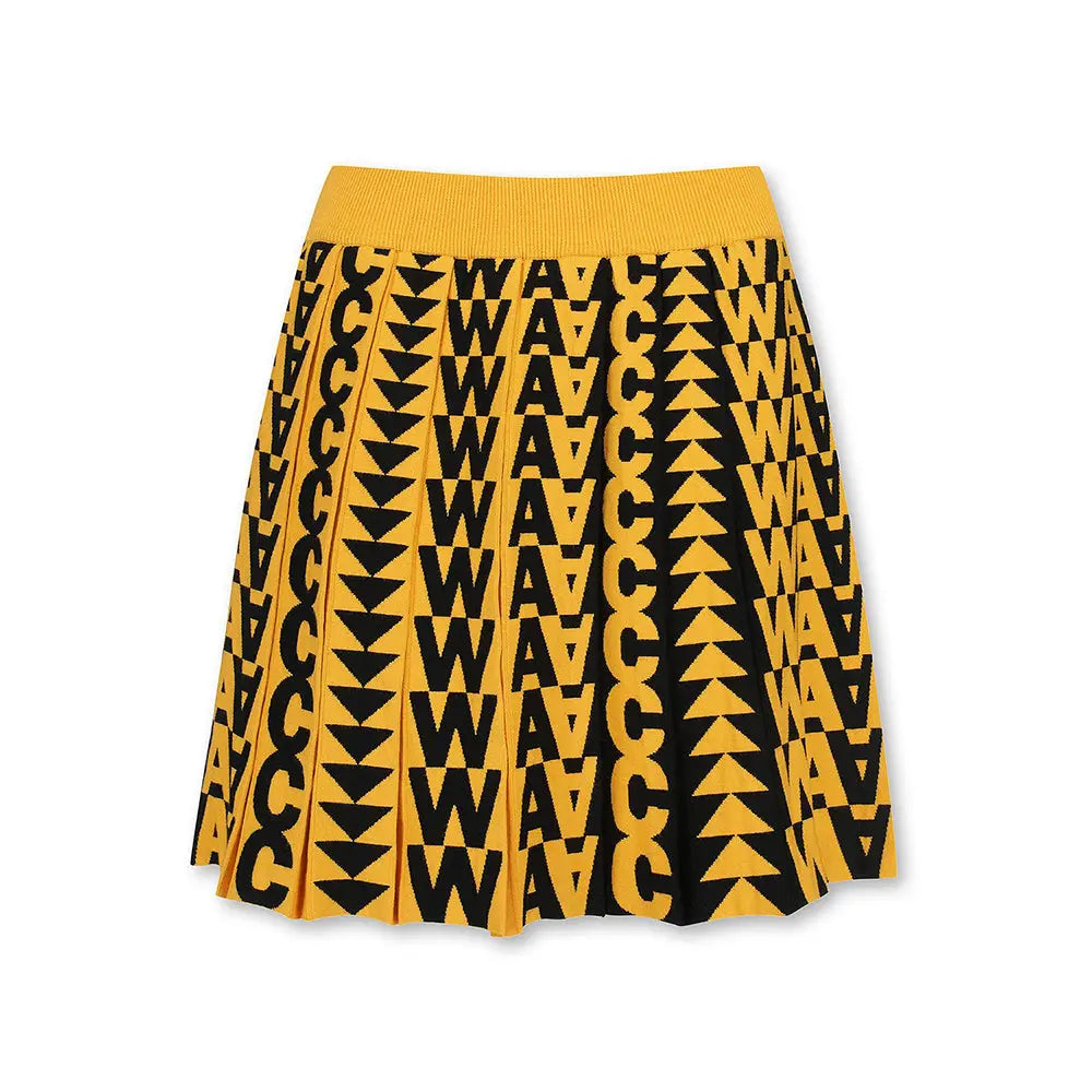 Chân Váy Th Thao Waac N W Fall Logo Pattern Knit Pleats Skirt Vàng / S Golf