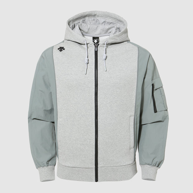 Áo Khoác Hoodie Dây Kéo Phom Rộng Nam DESCENTE