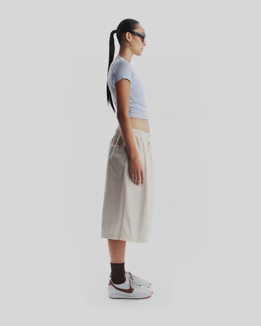 Áo Tay Ngắn Thể Thao Thời Trang Nữ Nike As W Nsw Nk Chll Knt Crp