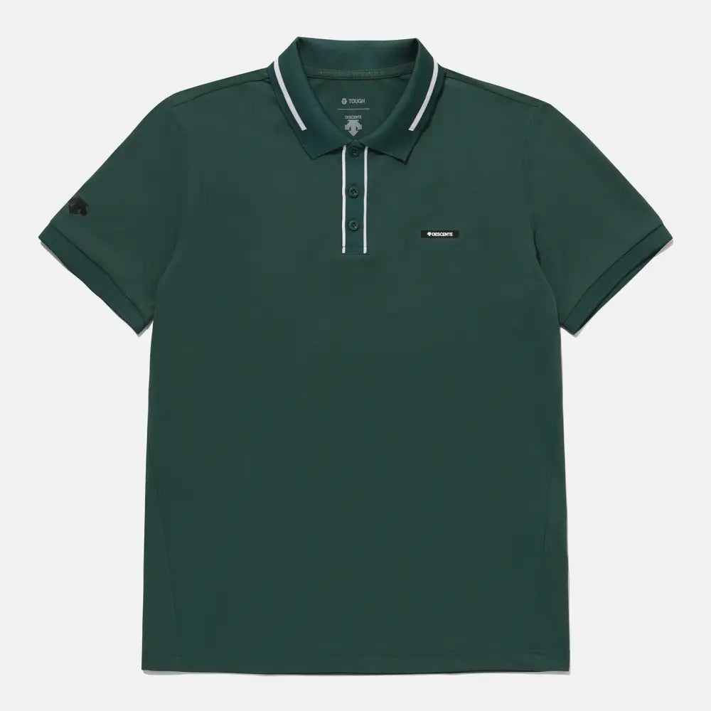 [Tough] Áo Th Thao Descente Unisex Tough Polo Collar Point Shirts Poloshirts Xanh Lá Cây / M